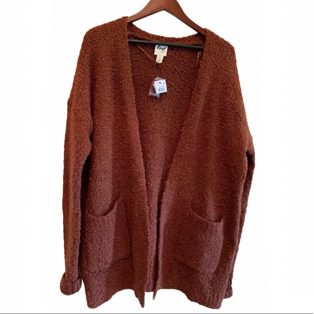 LED Luxe Essentials Denim Heavy Rust Cardigan